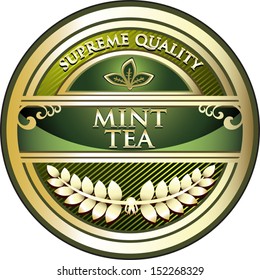 Mint Tea Vintage Label