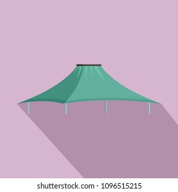 Mint tent icon. Flat illustration of mint tent vector icon for web design