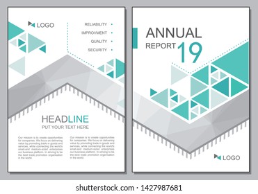 Mint triangle cover page design