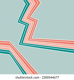 Mint vector seamless pattern with wavy geometric colorful lines. Abstract minimal backdrop illustration. Wallpaper, graphic background, fabric, textile, print, wrapping paper or package design.