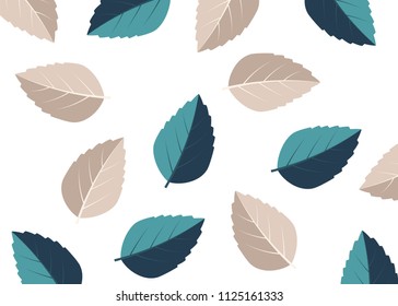 Mint vintage vector drawing. Mint vintage leaves vector logo