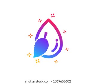 Mint water drop icon. Clean aqua leaf sign. Liquid symbol. Dynamic shapes. Gradient design water drop icon. Classic style. Vector