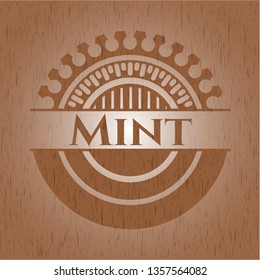 Mint wood icon or emblem