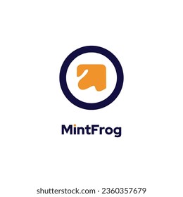 MintFrog - Destaca un diseño de logotipo redondeado, moderno, limpio, abstracto y minimalista adecuado para diversas aplicaciones empresariales.