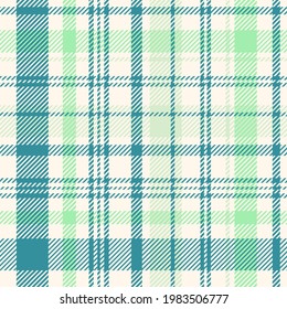 Minty Cocktails abstract tartan plaid textile vector seamless pattern.