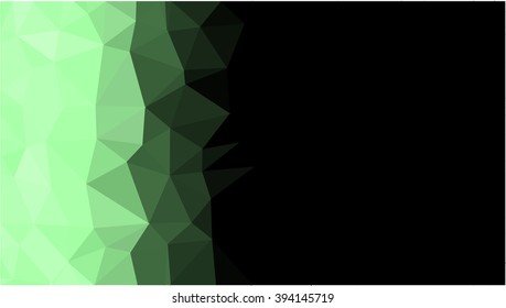 Minty color low poly background with black space for business text