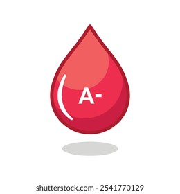 a minus blood type vector design isolated white background