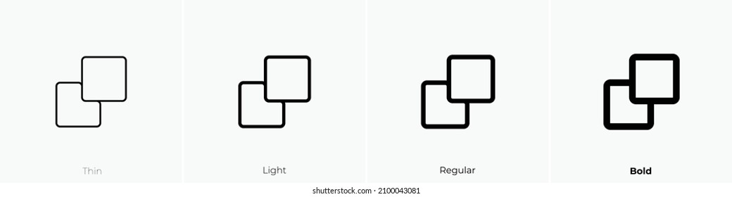 minus the bottom icon. Thin, Light Regular And Bold style design isolated on white background