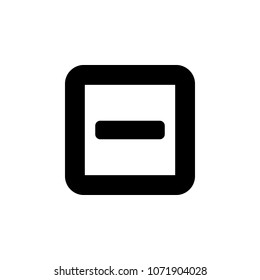 minus in the box icon. Element of minimalistic icon for mobile concept and web apps. Signs and symbols collection icon for websites, web design, mobile app on white background