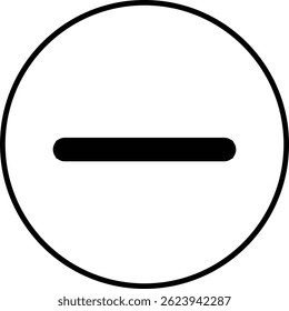 minus button icon in round