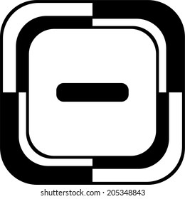 Minus button mosaic square