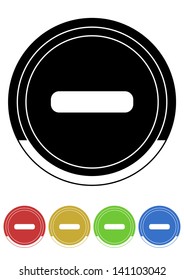 Minus button retro colors