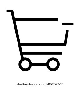 minus cart thin line vector icon