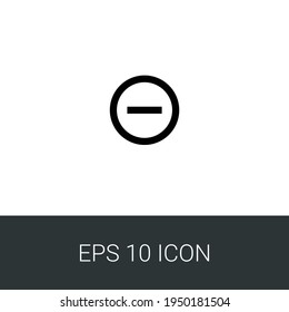 minus circle eps 10 icon