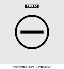 Minus in circle sign vector design