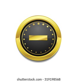 Minus Circular Vector Gold Web Icon Button