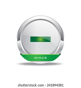 Minus Circular Vector Green Web Icon Button