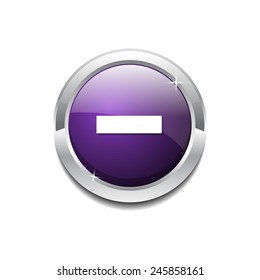 Minus Circular Vector Purple Web Icon Button