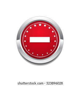 Minus Circular Vector Red Web Icon Button