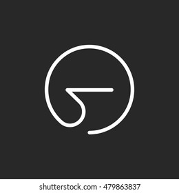 Minus or delete symbol sign one line icon on background