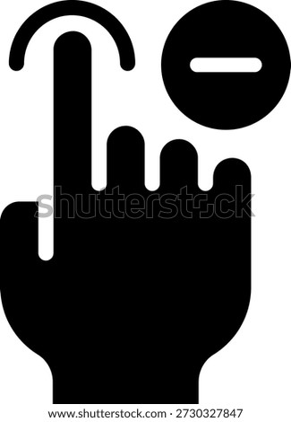 minus glyph icon illustration vector