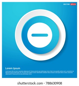 minus icon Abstract Blue Web Sticker Button