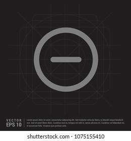 minus icon - Black Creative Background