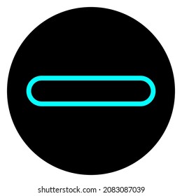 Minus Icon Circle Mathematical Element Turquoise Stock Vector (Royalty ...