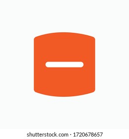Minus Icon. Decrease Symbol - Vector Illustration In Glyph Style for Design and Websites, Presentation or Application.