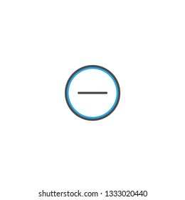 Minus icon design. Essential icon vector illustration design