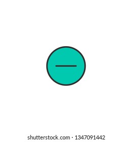 Minus icon design. Essential icon vector illustration