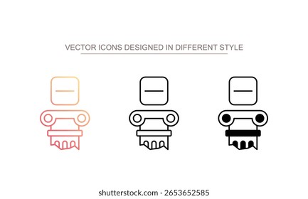 Design de ícone de menos com ilustração de estoque de fundo branco