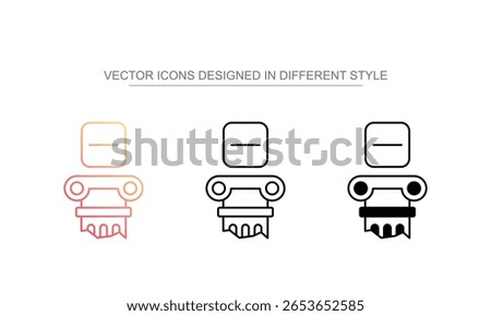 Minus icon design with white background stock illustration