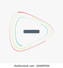 Minus icon. Flat design style. Made vector illustration
