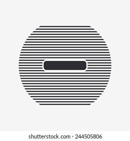Minus icon. Flat design style. Made vector illustration