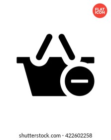 Minus Icon Flat Style Isolated Vector Illustration