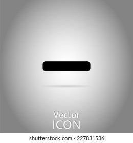 Minus icon. Flat style. Made in vector