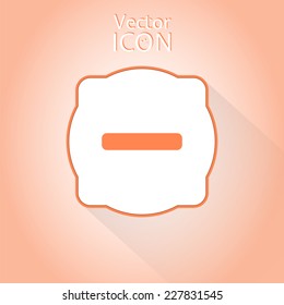 Minus icon. Flat style. Made in vector