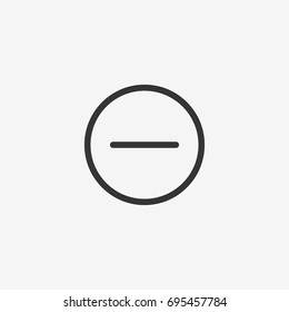 Minus icon illustration isolated vector sign symbol