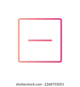 minus icon with isolated vektor and transparent background