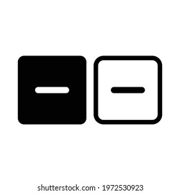 minus icon, negative icon vector sign symbol