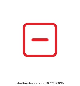 minus icon, negative icon vector sign symbol