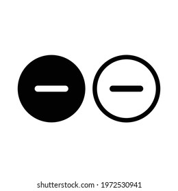 minus icon, negative icon vector sign symbol