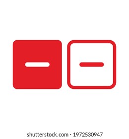 minus icon, negative icon vector sign symbol
