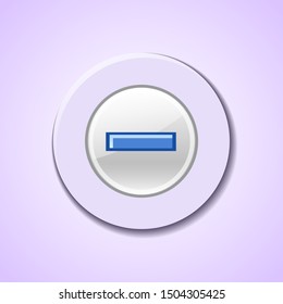 minus icon on circle, icon for app or web.