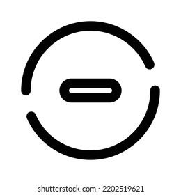 Minus icon on white background