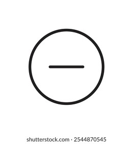 Ícone de subtração Vetor de contorno para interface do usuário da Web