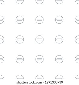 minus icon pattern seamless white background. Editable line minus icon. minus icon pattern for web and mobile.