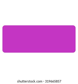 Minus icon from Primitive Set. This isolated flat symbol is drawn with violet color on a white background, angles are rounded.