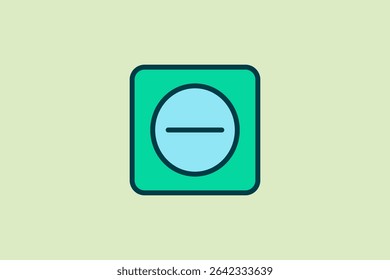 Minus icon. icon related to UI elements. suitable for web site, app, user interfaces,element, printable etc. flat line icon style. simple vector design editable